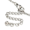 Non-Tarnish 304 Stainless Steel Charm Bracelets for Women BJEW-P334-13B-P-3