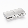 Tarnish Resistant 304 Stainless Steel Magnetic Clasps with Glue-in Ends STAS-F130-46P-2