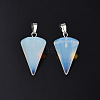 Cone/Spike/Pendulum Opalite Stone Pendants G-R278-85-1