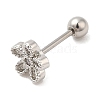 Brass Micro Pave Clear Cubic Zirconia Stud Earrings EJEW-L265-02P-1