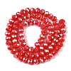 Electroplate Glass Beads Strands X-EGLA-A044-P6mm-B22-3