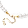 8MM Round White Shell Pearl Beaded Necklaces NJEW-JN05700-5