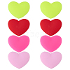 8Pcs 4 Colors Silicone Tennis Racquet Dampener AJEW-CN0005-01-1