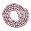 Opaque Solid Color Electroplate Glass Beads Strands EGLA-A039-P2mm-L13-2