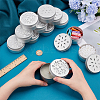 12Pcs 2 Styles Aluminium Shallow Round Candle Tins AJEW-PH0006-30-3