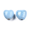 Pearlized Handmade Porcelain Beads X1-PORC-T007-21-07-2