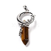 Natural Tiger Eye Pointed Pendants G-I0322-03P-05-2