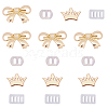 WADORN 8 Sets Crown & Bowknot Alloy Bag Decoration FIND-WR0002-45-1