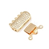 Brass Micro Pave Clear Cubic Zirconia Box Clasps KK-L255-02G-04-2