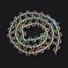 Electroplate Glass Beads Strands GLAA-Q105-01C-2