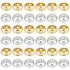 GOMAKERER 100Pcs 2 Colors Brass Beads Frames KK-GO0001-62-1