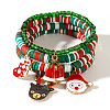 4Pcs Christmas Santa Snowman Gloves Charm Bracelets CM6429-2-1