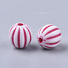 Craft Style Acrylic Corrugated Beads MACR-S299-016-2