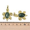 Natural Green Aventurine & Brass Pendants KK-F887-01G-20-3