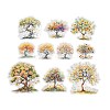 10Pcs 10 Styles Flower Tree Waterproof PET Stickers DIY-G121-03E-2