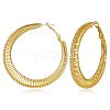 Brass Textured Hoop Earrings FS-WGE48BC-14-1