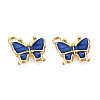 Light Gold Plated Alloy Charms X-ENAM-T009-03B-1