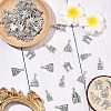 50Pcs 5 Styles Tibetan Style Zinc Alloy Pendants TIBEP-YW0002-36-4