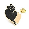 Cat Shape Enamel Pins JEWB-A017-01A-3