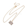 Brass Enamel Book Pendant Necklaces for Women KK-CBAF5B9-01G-04-2
