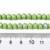 Electroplate Opaque Solid Color Glass Beads Strands EGLA-A044-P6mm-L30-4