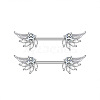 304 Stainless Steel Cubic Zirconia Nipple Rings WG0A897-01-1