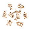 Alloy Rhinestone Charms ALRI-T008-01G-12