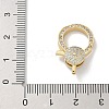 Brass Micro Pave Cubic Zirconia Lobster Claw Clasps KK-M300-04G-01-3