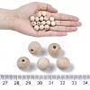 Undyed Natural Beech Wood Beads X-WOOD-T020-01A-4