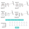 DICOSMETIC 40Pcs 4 Style 304 Stainless Steel Stud Earring Settings STAS-DC0007-37-5