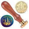 Brass Sealing Wax Stamp Head AJEW-WH0208-906-1