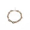 Colorful Aluminum Enamel Cable Chain Necklace for Women NJEW-TAC0001-006-1