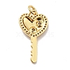 Brass Micro Pave Cubic Zirconia Pendants KK-E015-24G-4