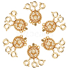 3-Strand 6-Hole Brass Box Clasps FIND-SC0003-31G-1