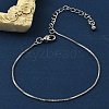 Rack Plating Brass Box Chain Bracelets for Women BJEW-G735-02P-1