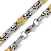 201 Stainless Steel Byzantine Chain Necklace NJEW-F22-39B-GP-2