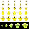 74Pcs 5 Styles Luminous Transparent Resin Cabochons RESI-SC0006-73-1