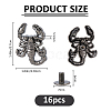 16Bags Scorpion Alloy with Iron Decorative Rivets BUTT-FH0001-035A-2