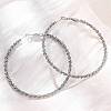 304 Stainless Steel Hoop Earrings EJEW-S250-02A-P-1