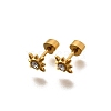 Ion Plating(IP) 304 Stainless Steel Stud Earrings EJEW-A118-16G-02-4