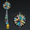 Glass Flower Pendant Decorations PW-WG2084D-03-1