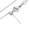 Brass Box Chain Necklaces for Women NJEW-G084-09P-2