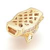 Brass Micro Pave Cubic Zirconia Slide Charms ZIRC-Q001-96G-3