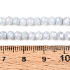 Anti-Tarnish Electroplate Rondelle Glass Beads Strands X-EGLA-T021-4mm-17-01-4