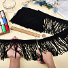 Faux Suede Fabric Tassel Ribbons OCOR-WH0109-110A-3