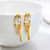 304 Stainless Steel & Imitation Pearl Stud Earrings WG0F2E9-01-1