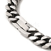 304 Stainless Steel Cuban Link Chain Bracelets for Women Men BJEW-Q341-15D-AS-3