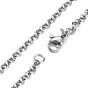 Skull Rhinestone Pendant Necklaces with Rolo Chains NJEW-F309-09-3