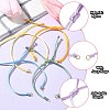 10Pcs 10 Colors Nylon Braided Adjustable Link Bracelet Makings AJEW-CJ00001-3