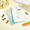 18Pcs 9 Colors 5-Ring Plastic Loose Leaf Book Binder Hinged Rings FIND-CP0002-34-4